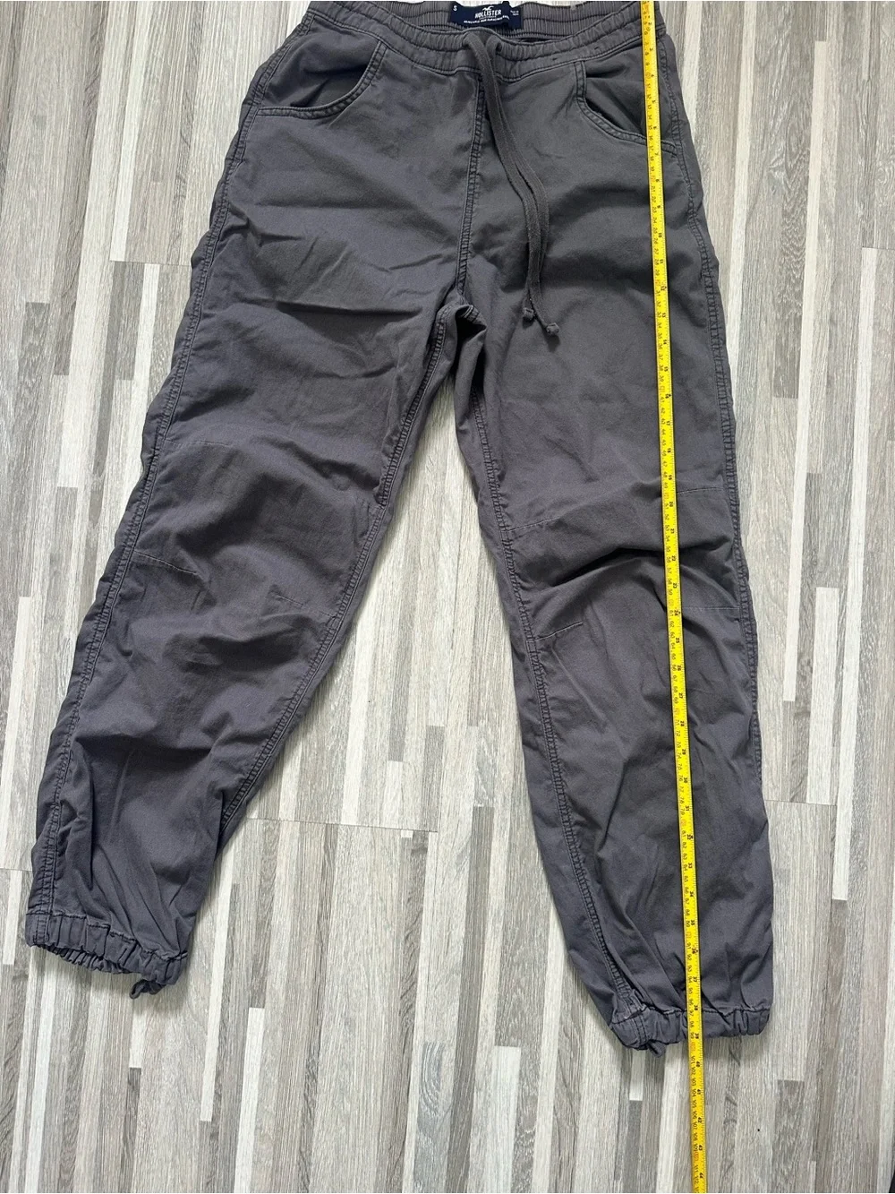Hollister Grey Joggers Charcoal Parachute Baggy Fit Size S